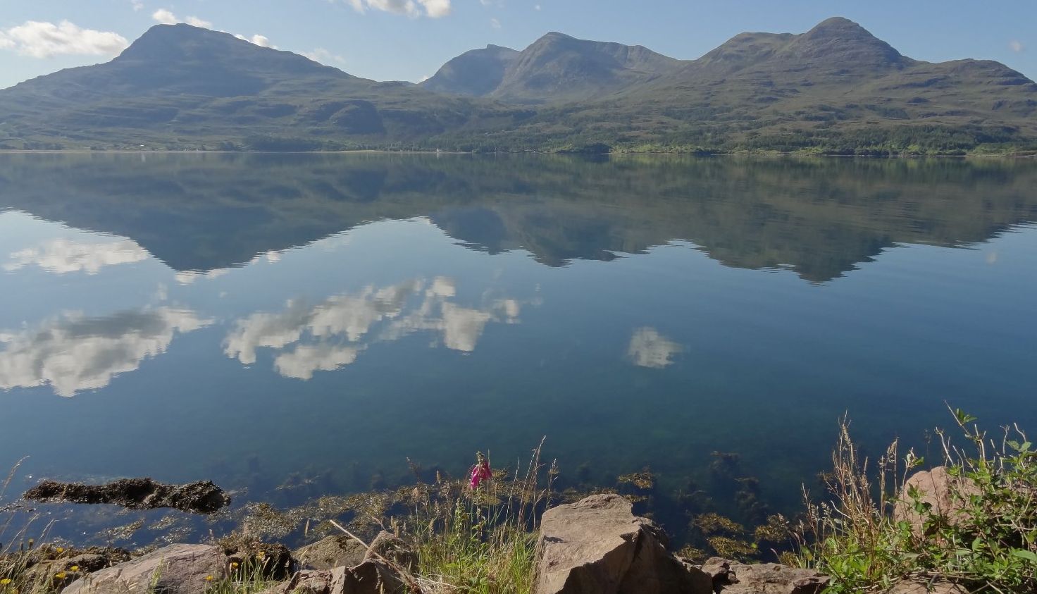 Bienn na h'Eaglaise and Bienn Damh above Loch Torridon in the NW Highlands of Scotland