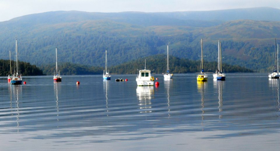 Luss Hills above boats in Loch Lomond