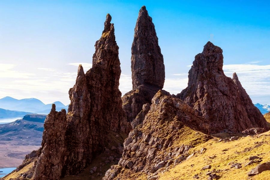 Old Man of Storr at Trotternish on Island of Skye