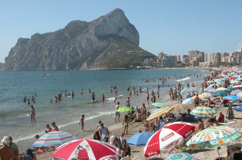 Calpe beach on the Costa Blanca in Spain