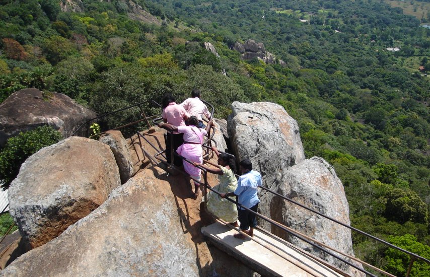 Summit Catwalk on Aradhana Gala ( Meditation Rock ) at Mihintale