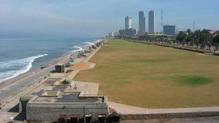 Photographs and map of Galle Face Green in Colombo City