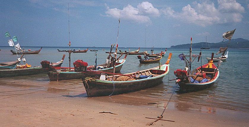 Boats at Ao Nang near Krabi in Southern Thailand