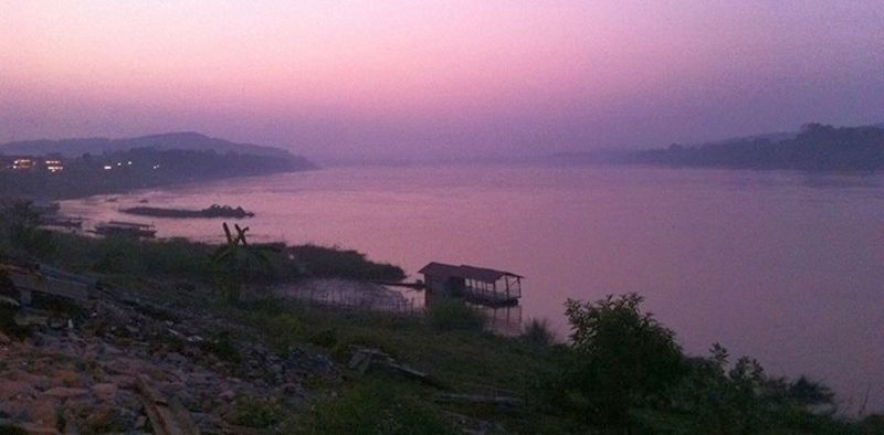 Sunset on Maekong River at Chiang Khan