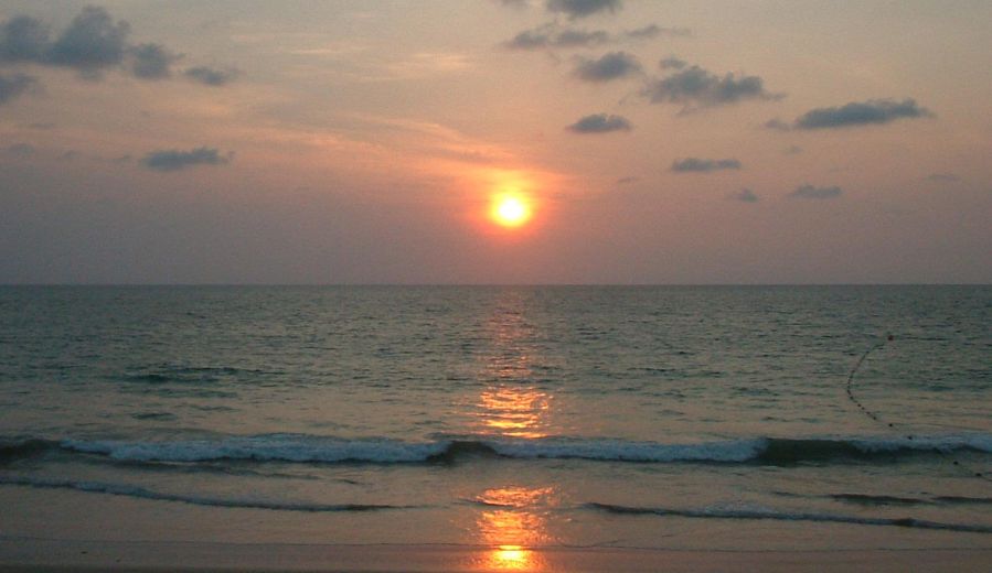 Photographs of the beach at Ao Bang Tao on Ko Phuket in Southern Thailand