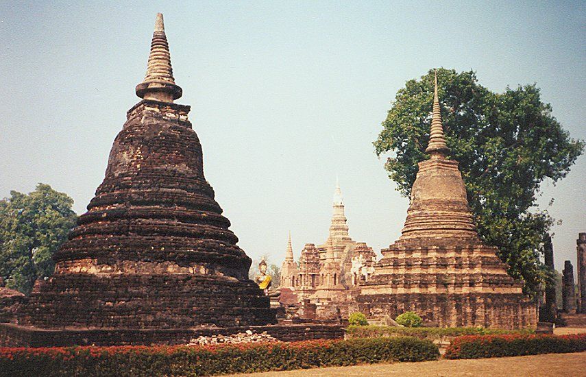 Chedi at Sukhothai Historical Park in Northern Thailand