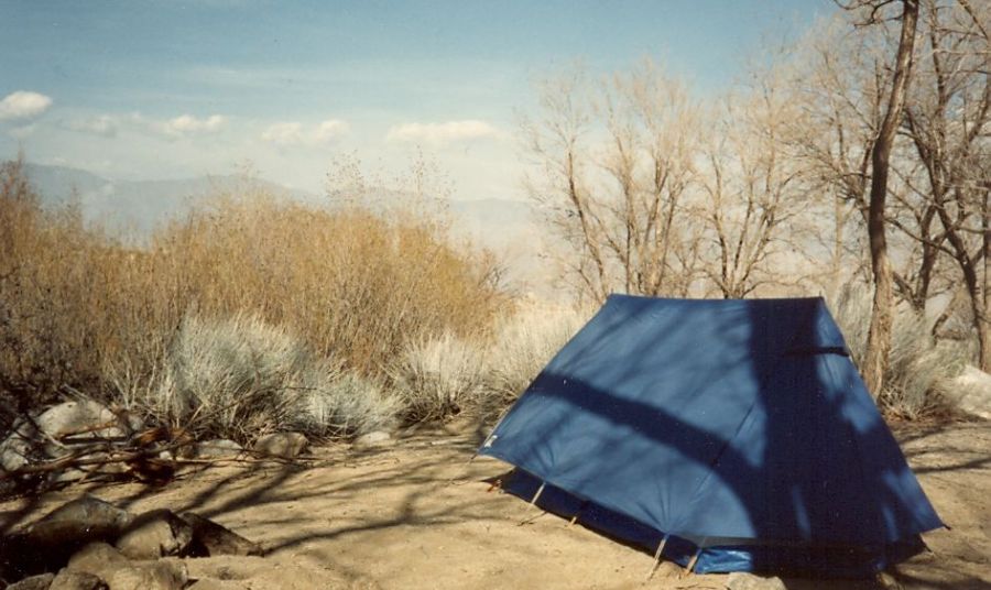 Campsite for Mount Whitney above Lone Pine in Owens Valley