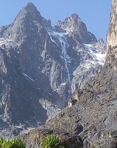 Batian and Nelion on Mount Kenya in East Africa