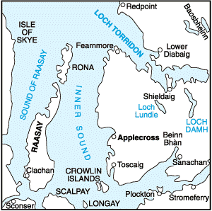 Walking Scotland from End to End - route map - Fort William to Cape Wrath